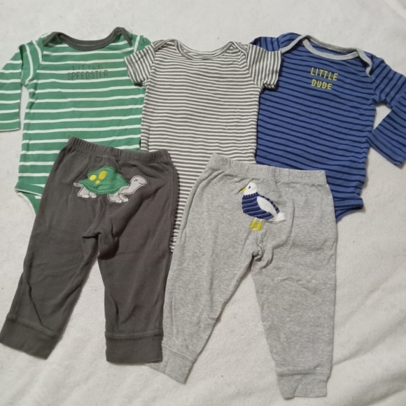 Carter's Other - Carter's 5pc Matching Pants & Onsie Bundle